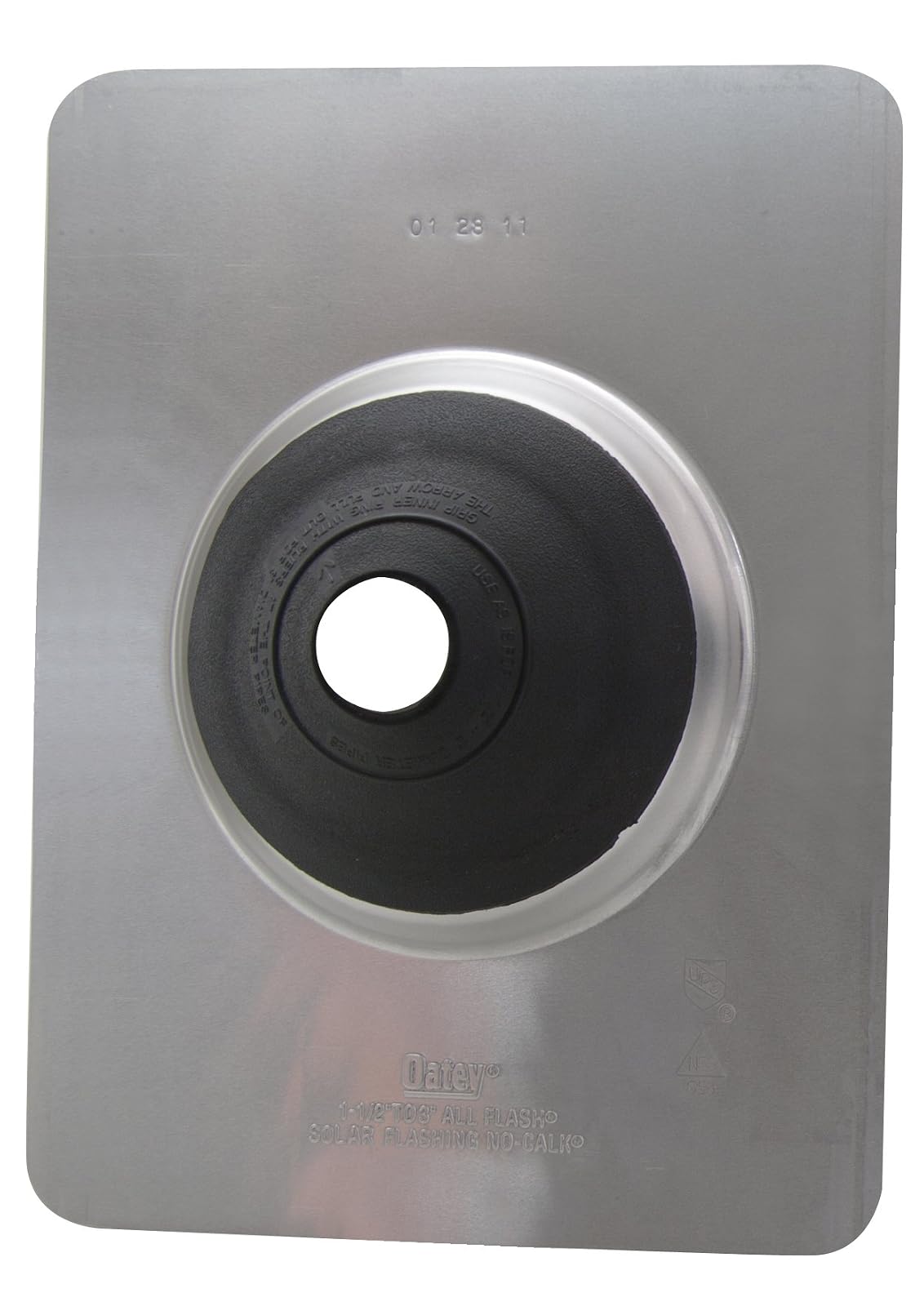 Oatey G12801 - Techo solar intermitente, galvanizado, 1 paquete, gris