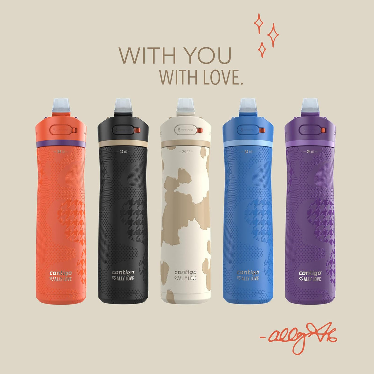 Contigo Ashland Chill 2.0 - Botella de agua aislada al aspiradora de acero inoxidable con tapa automática fácil de limpiar, bebida a prueba de fugas, mantiene las bebidas frías durante 24 horas, sin