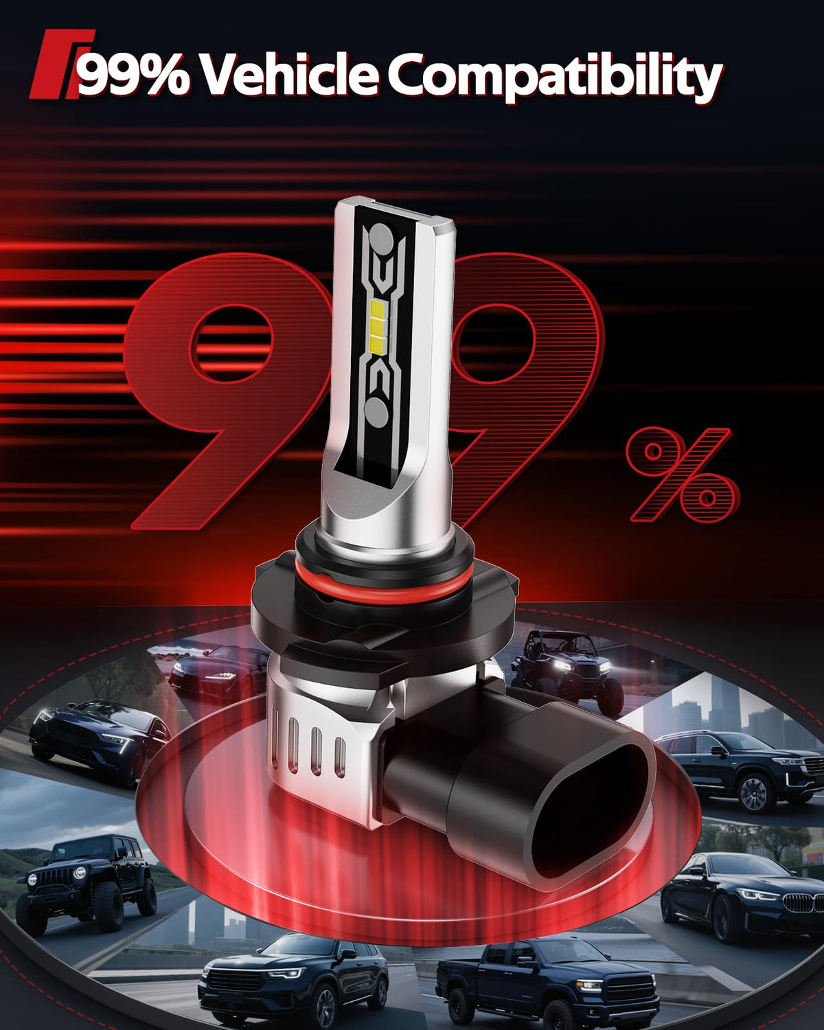 Torchbeam H13/H10 - Bombillas LED combinadas, 75000LM 6500K blanco brillante, 1:1 OEM ajuste con refrigeración dual mejorada, se adapta a Ford F150 2004-2014, F250/F350 2005-2020, Dodge Dakota 2005