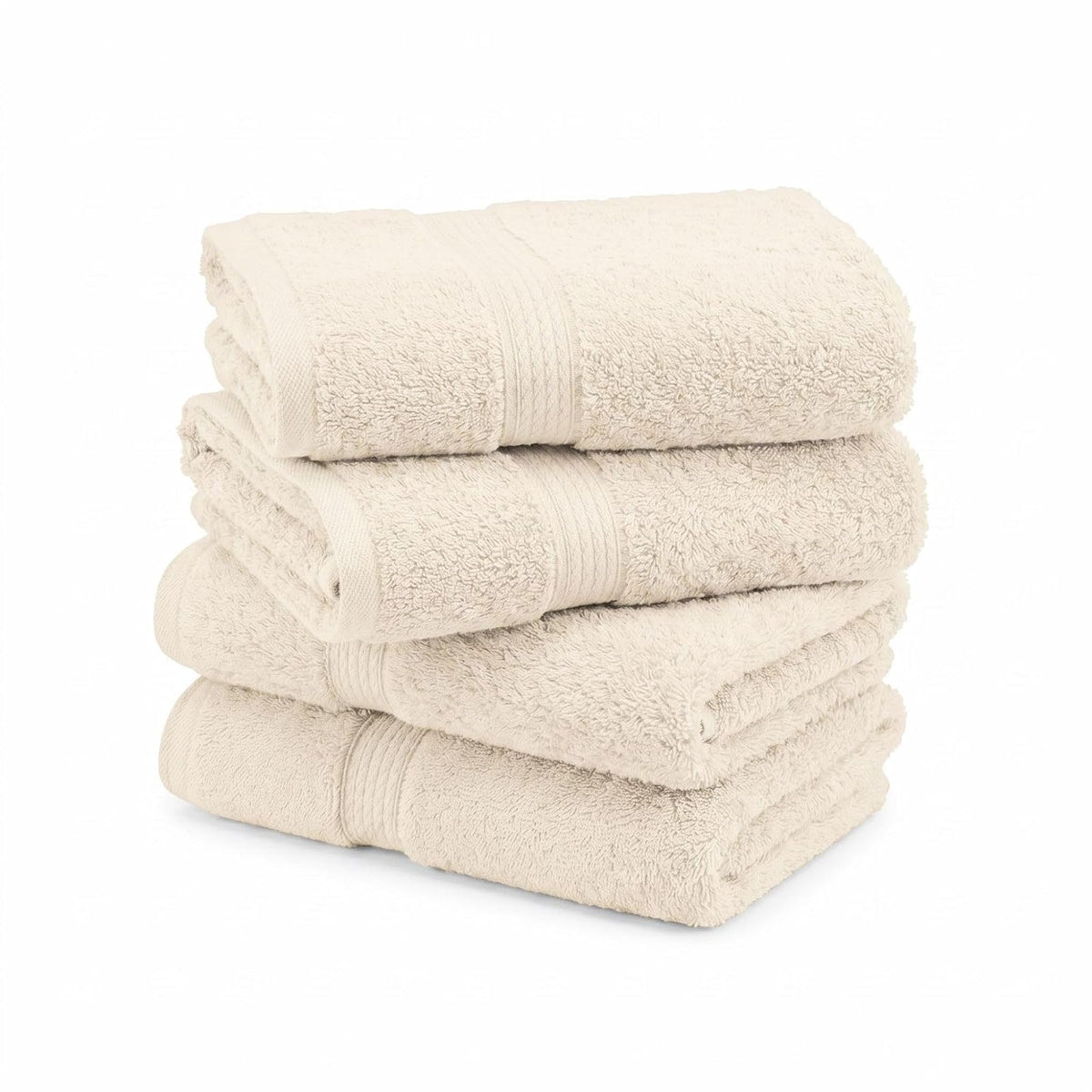 Superior, 900 gram, 100% Premium Long-Staple Combed Cotton 4-Piece Hand Towel Set, Cream - Hand Towel 4-Pack - Crema