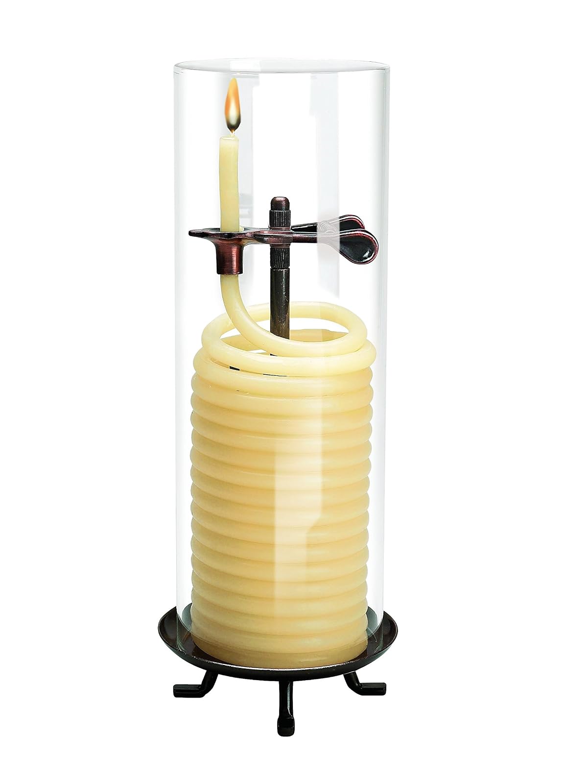 Candle by the Hour Vela de Cera de Abeja con Cilindro de Vidrio - Citronella Candle, Glass Cylinder