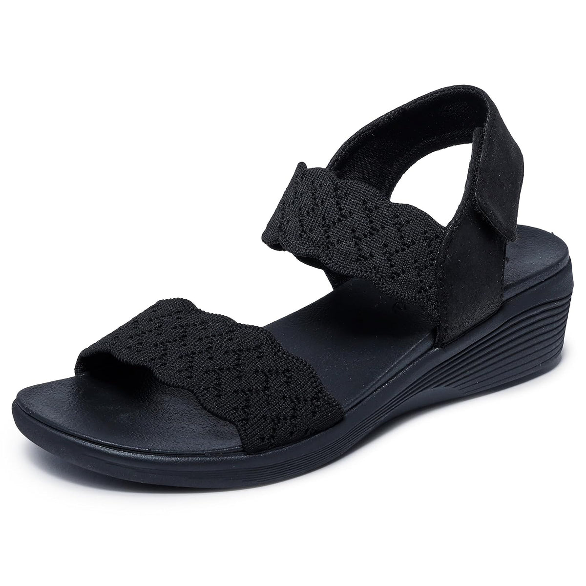 Skechers Arya On the Rise Sandalia de Cuña para Mujer - 25.0 cm - Negro - Negro