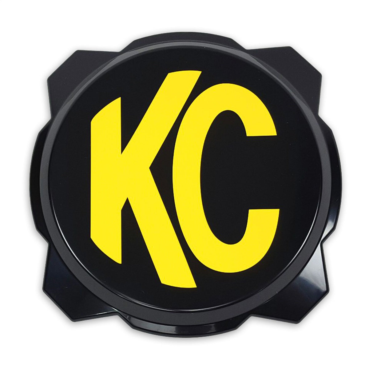 KC HiLiTES 5111 - Tapa dura negra con logotipo amarillo KC para luz PRO6 (Ea)