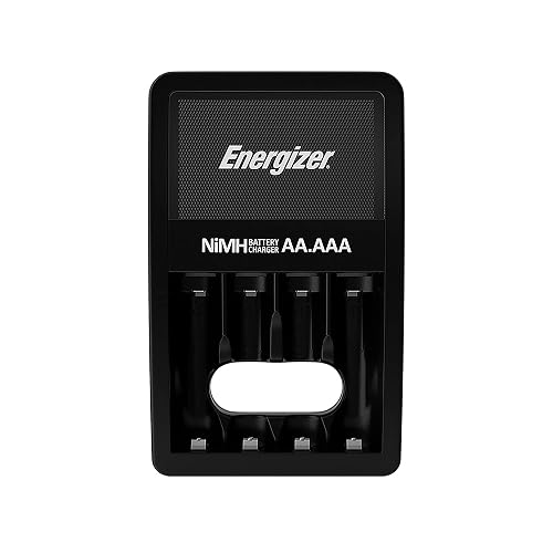 Energizer CHVCM3-US Pilas Recargables, Capacidad 4 Pilas | Compatible con pilas recargables NiMH, apagado automático para una carga segura.
