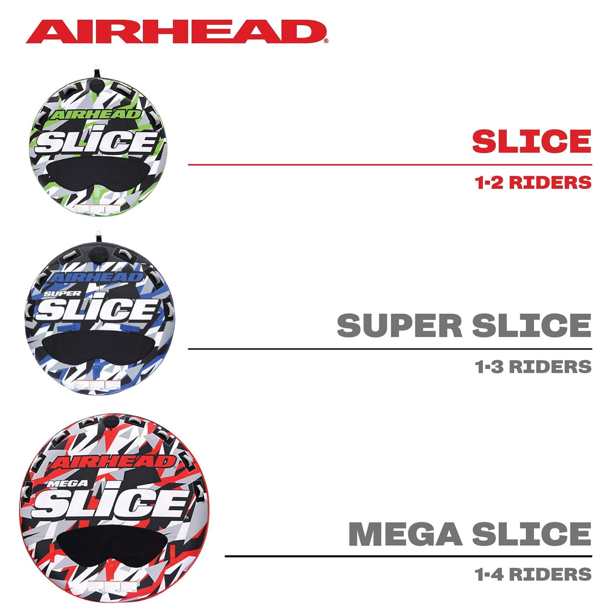 Airhead Slice | Tubo remolcador para Barco con Opciones de 1-4 Jinetes
