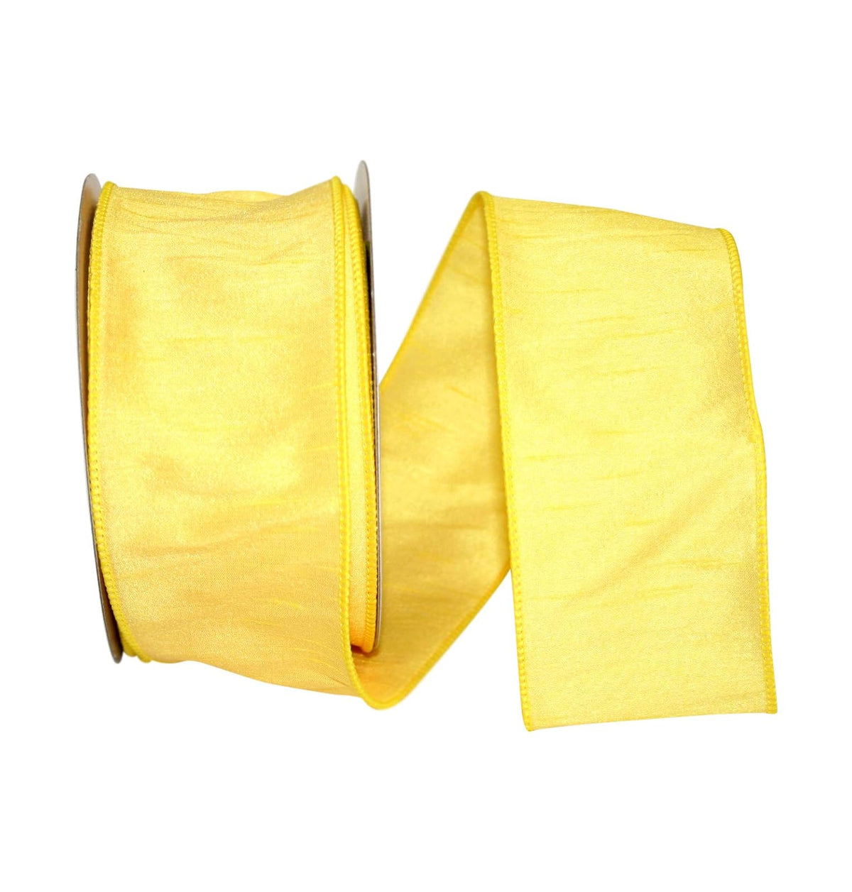 Reliant Ribbon 92975W-079-40H Dupioni Supreme Cinta de borde con alambre, 2-1/2 pulgadas x 20 yardas, amarillo