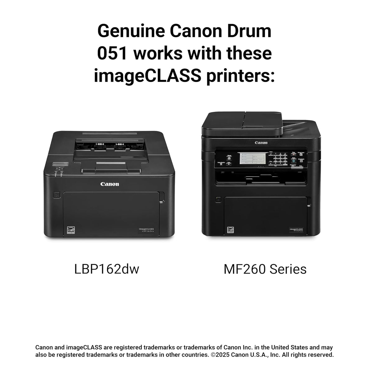 Canon - Tambor 051 Negro (2170C001), 1 Paquete, para impresoras láser imageCLASS MF269dw, MF267dw, MF264dw, LBP162dw