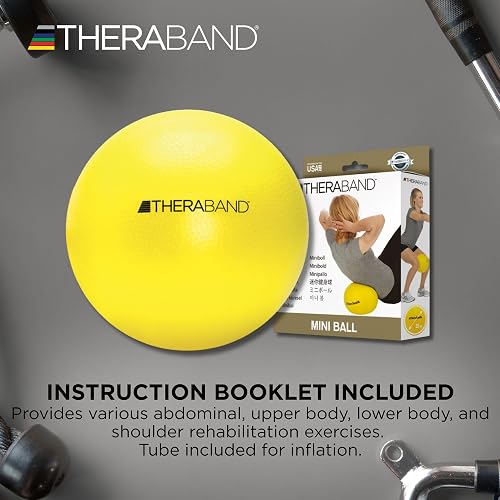 Theraband - Pelota de Ejercicio Pequeña para Yoga, 22.86 cm (9'') | Bola de núcleo inflable pequeña de 9 pulgadas para pilates, yoga, estabilidad, equilibrio y fisioterapia