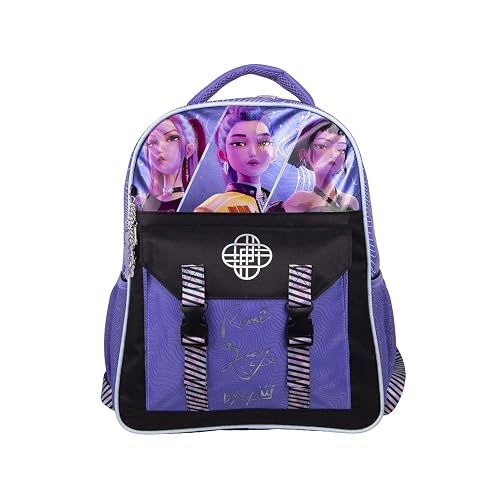 Mochila Primaria Ruz, Las Guerreras K-pop | 4 Compartimentos y Cierres Reforzados