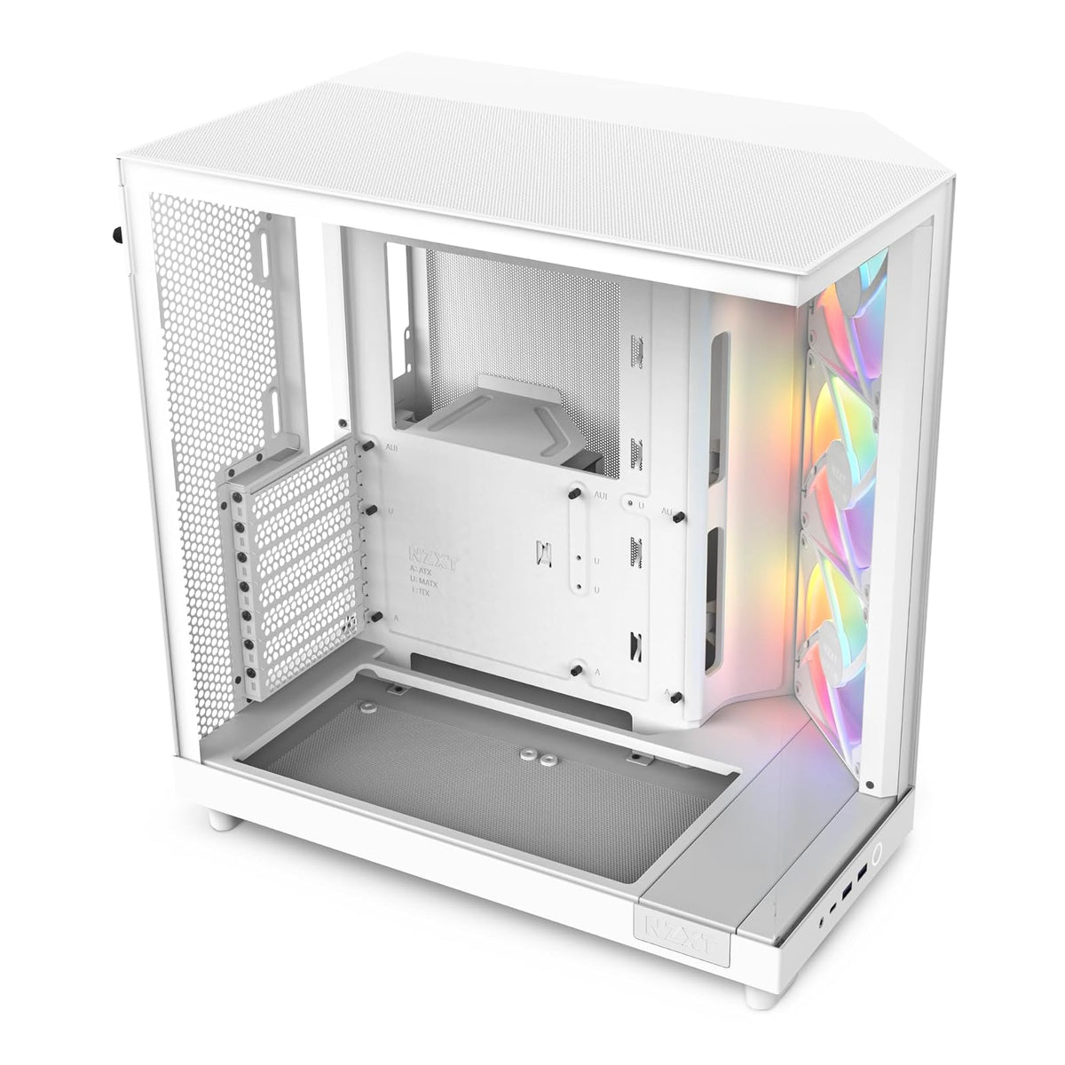 NZXT H6 Flow Gabinete ATX con Panel de Vidrio Templado - Blanco - H6 Flow RGB