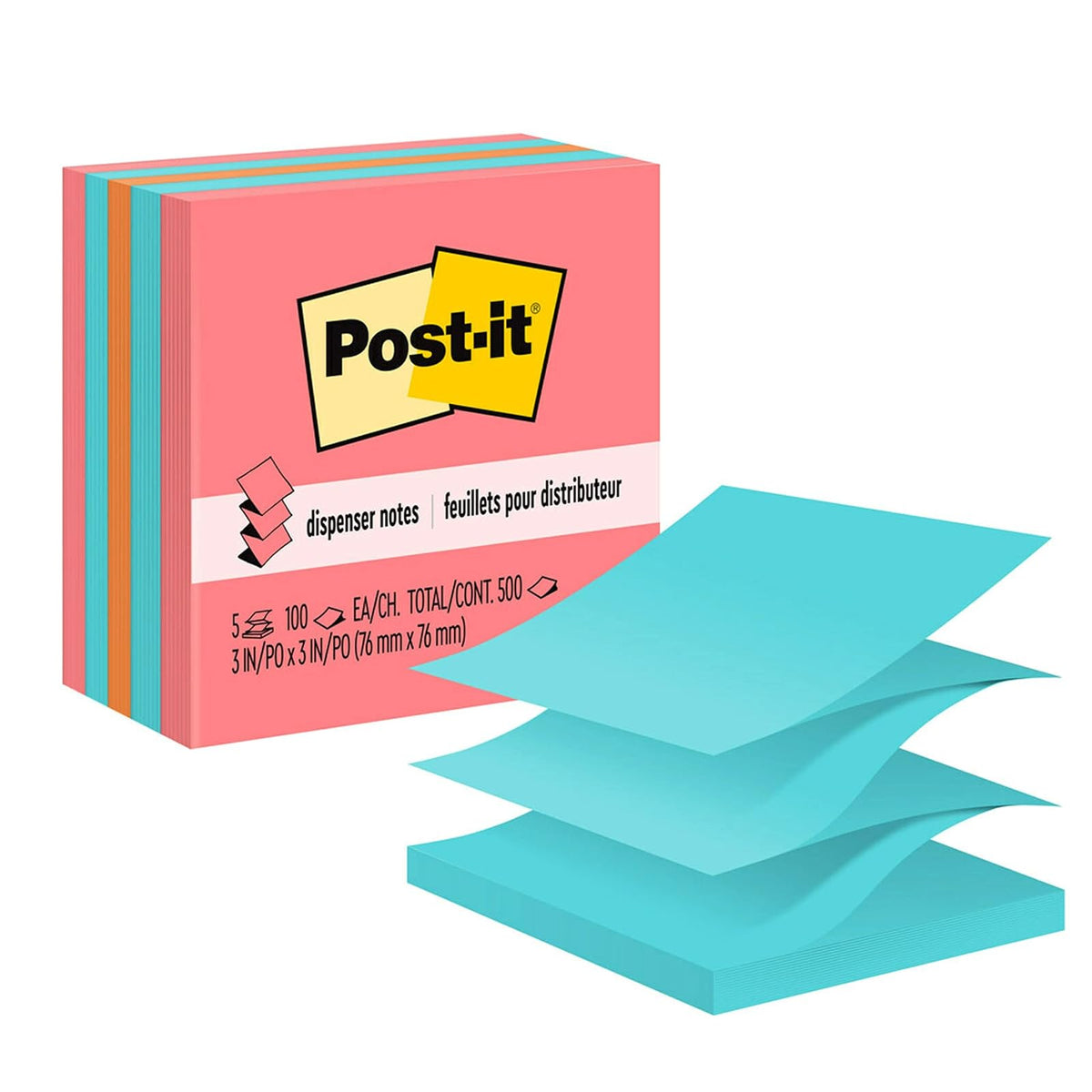 Post-it Notas Pop-up Colección Jaipur, 3 x 3 Pulgadas, Amarillo y Verde - Colección Cape Town