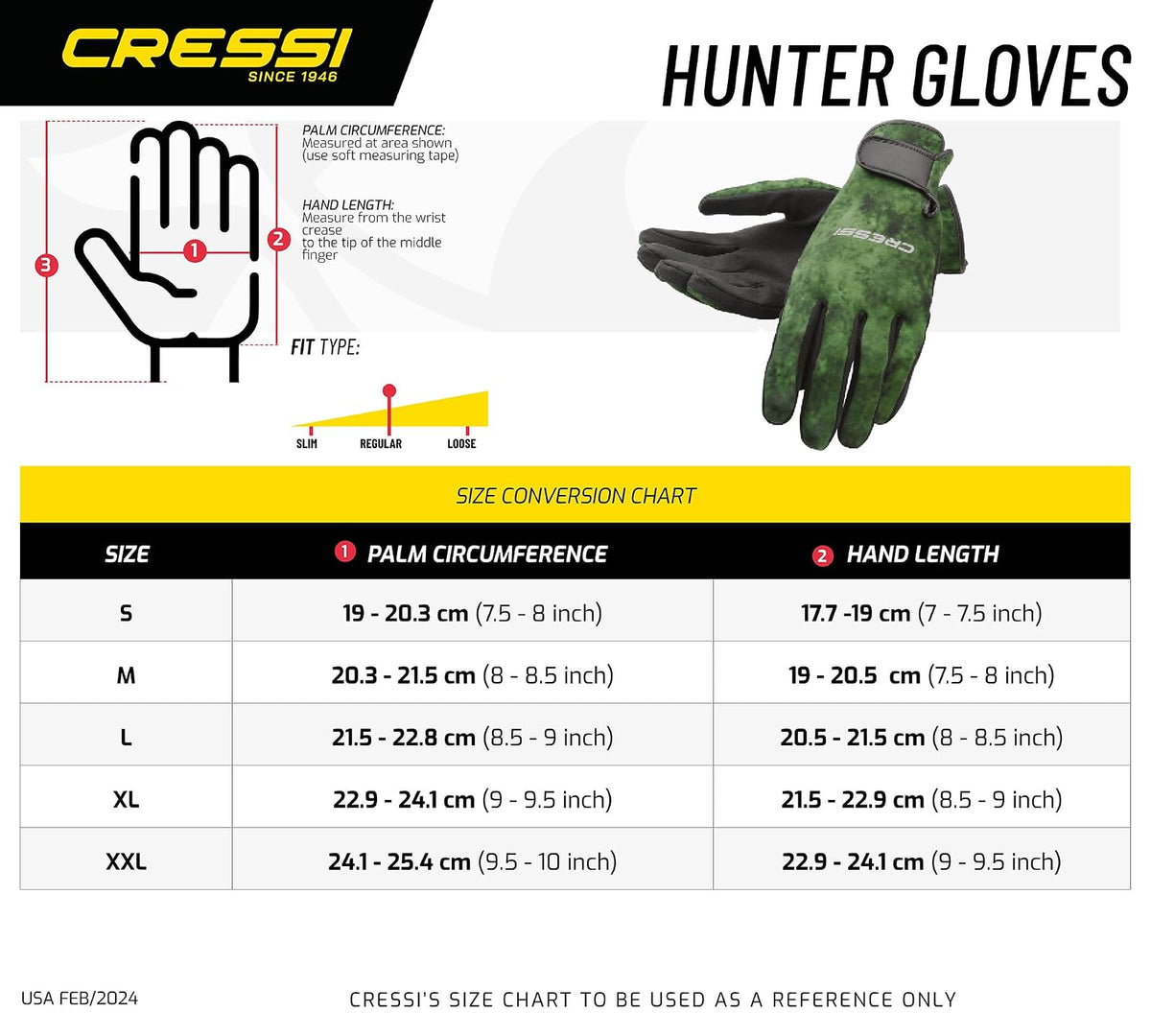 Cressi Guantes de Pesca submarina con patrón de Camuflaje Hechos de Neopreno elástico, consigue el Equipo Hunter