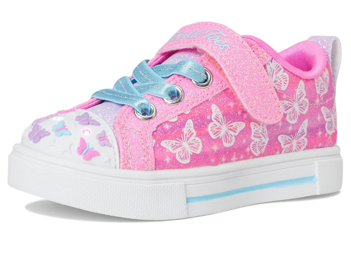 Skechers Twinkle Sparks - Zapatillas de Deporte con Efecto Degradado | Casual, iluminado, adornado con lentejuelas, cierre adaptativo, plantilla acolchada