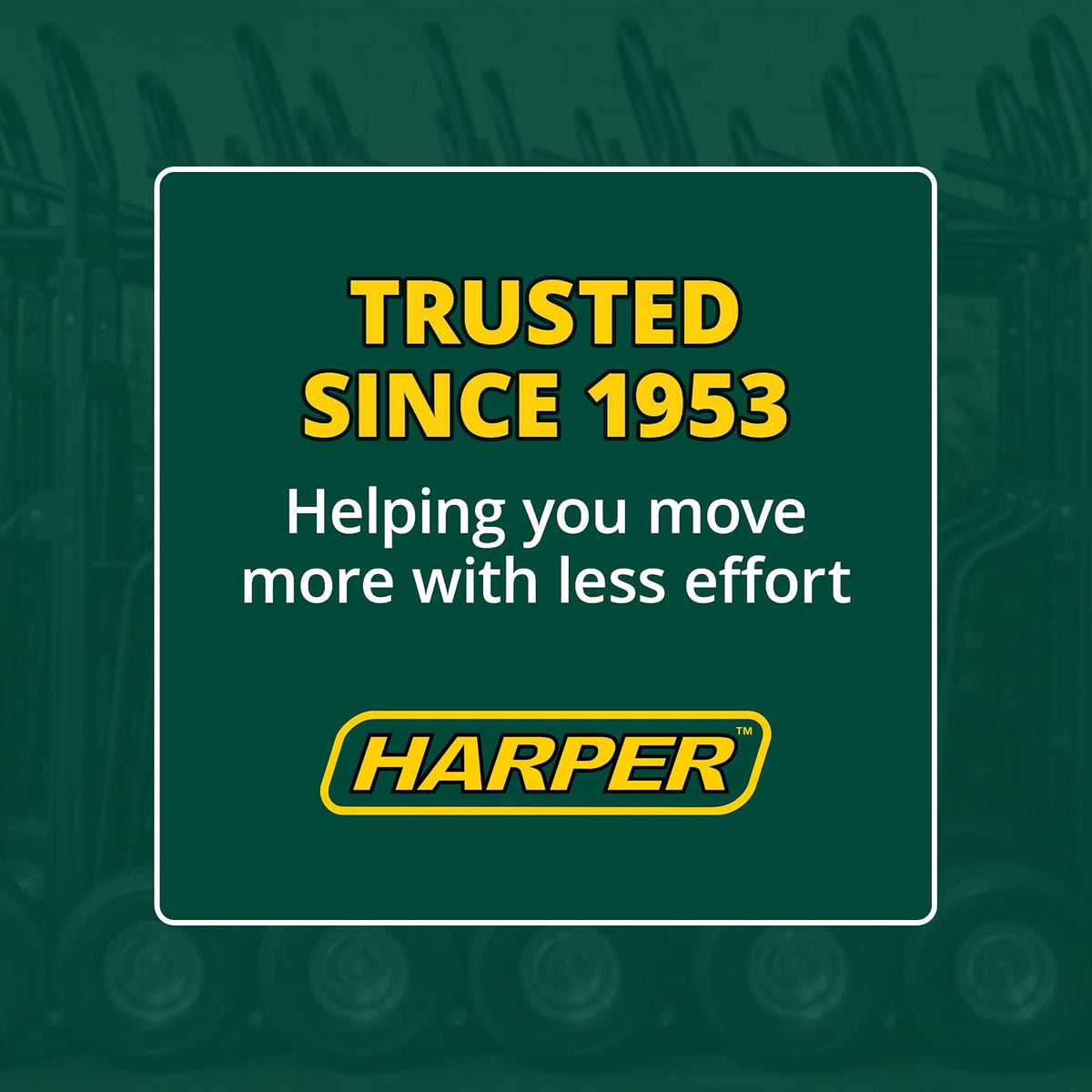 Harper Trucks BKB85 - Mango P de 600 libras con ruedas de goma maciza, color verde