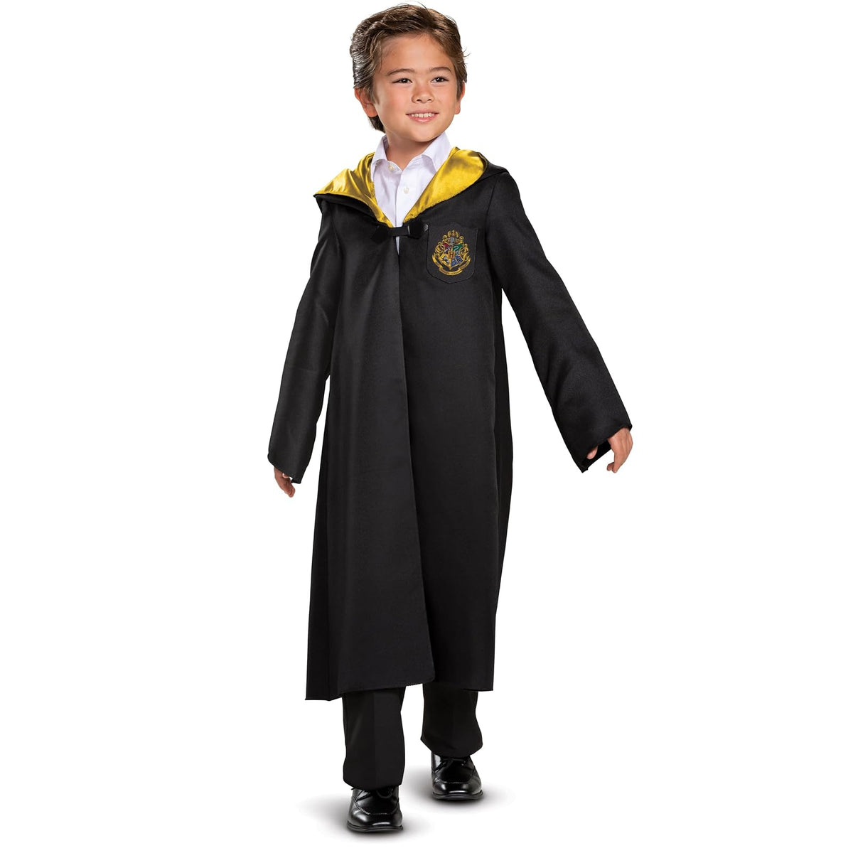 Disguise Bata clásica Oficial, Disfraz de Hogwarts Wizarding World de Harry Potter, Accesorio para Jugar para niños, Color Negro y Verde, Talla pequeña (4-6) - 7-8 - Hogwarts