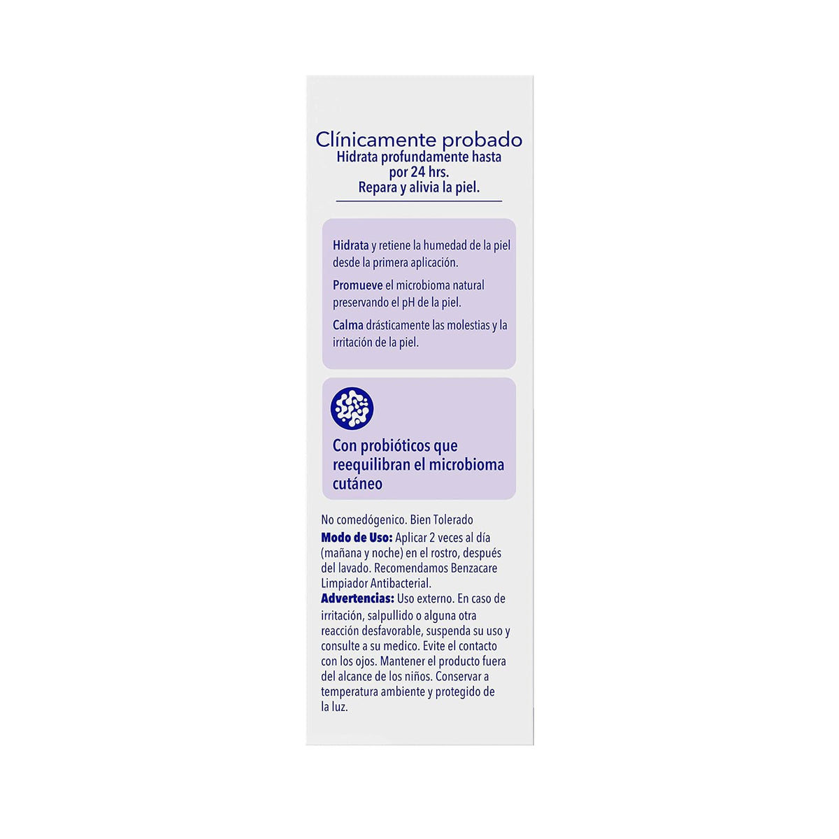 BENZACARE Microbioma Equalizer Loción Hidratante Facial 1 pz 50 ml Hidrata y Calma la Piel Después de Usar un Tratamiento para Acné Dermatológicamente Probado