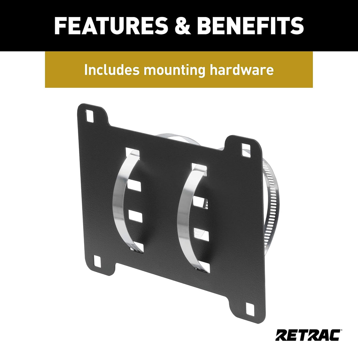 RETRAC 205495 Soporte para Placa de matrícula de 3 Pulgadas