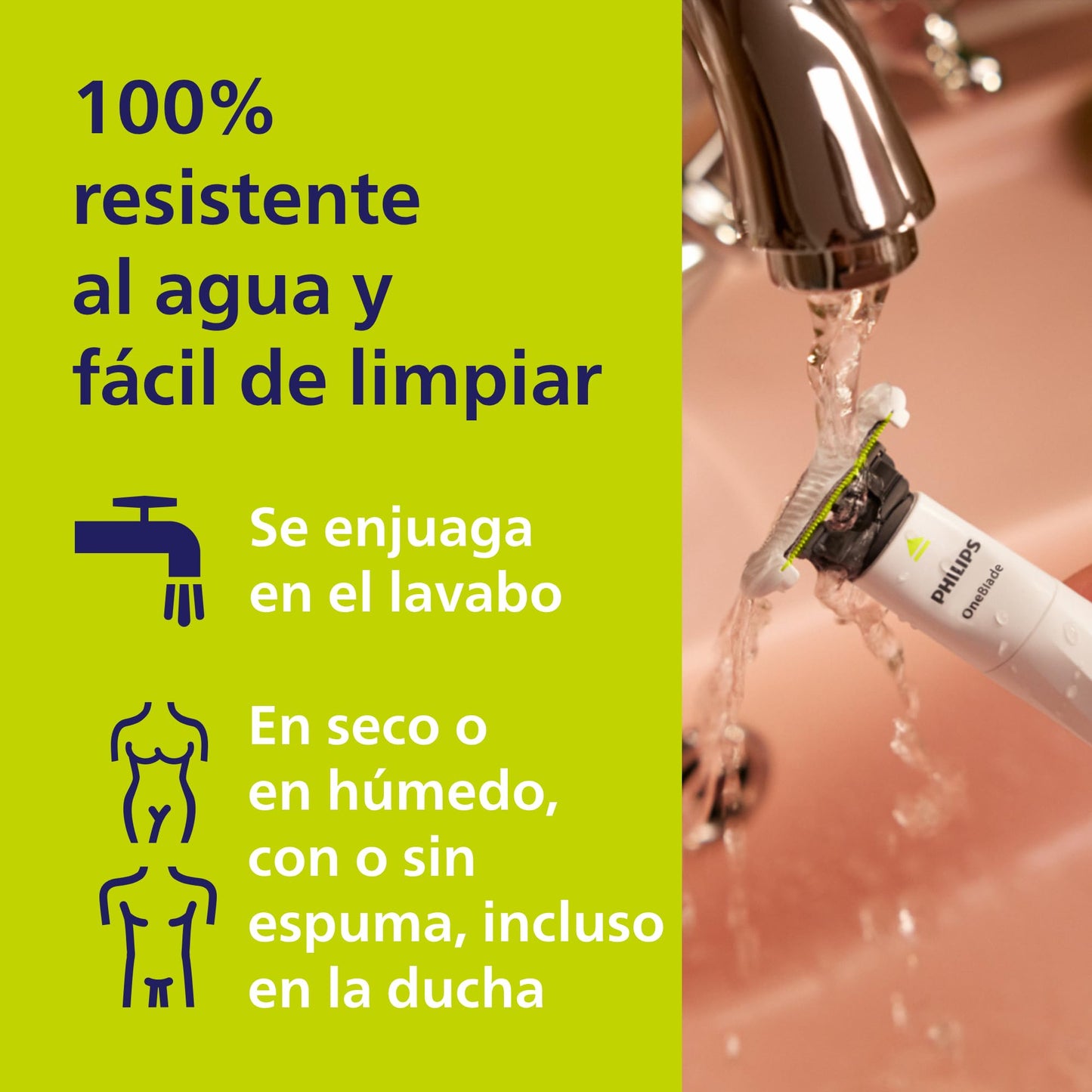 Philips OneBlade Intimate, Rasuradora y recortadora para las zonas íntimas y axilas, para hombre y mujer, con 2 cuchillas SkinProtect contra cortes y rasguños, QP1924/50