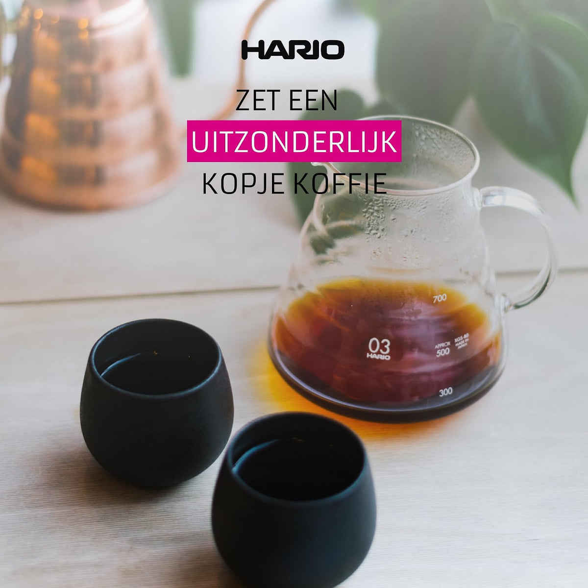 Hario V60 Glass Range Coffee Server, 600 ml, transparente