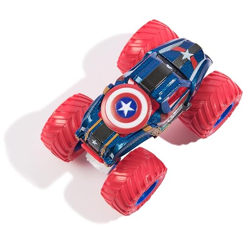 Monster Jam Marvel Heroes, Paquete de 5, Spider-Man, Black Panther, Iron Man, Captain America | Vehículos de Metal, Juguetes para niños y niñas a Partir de 3 años