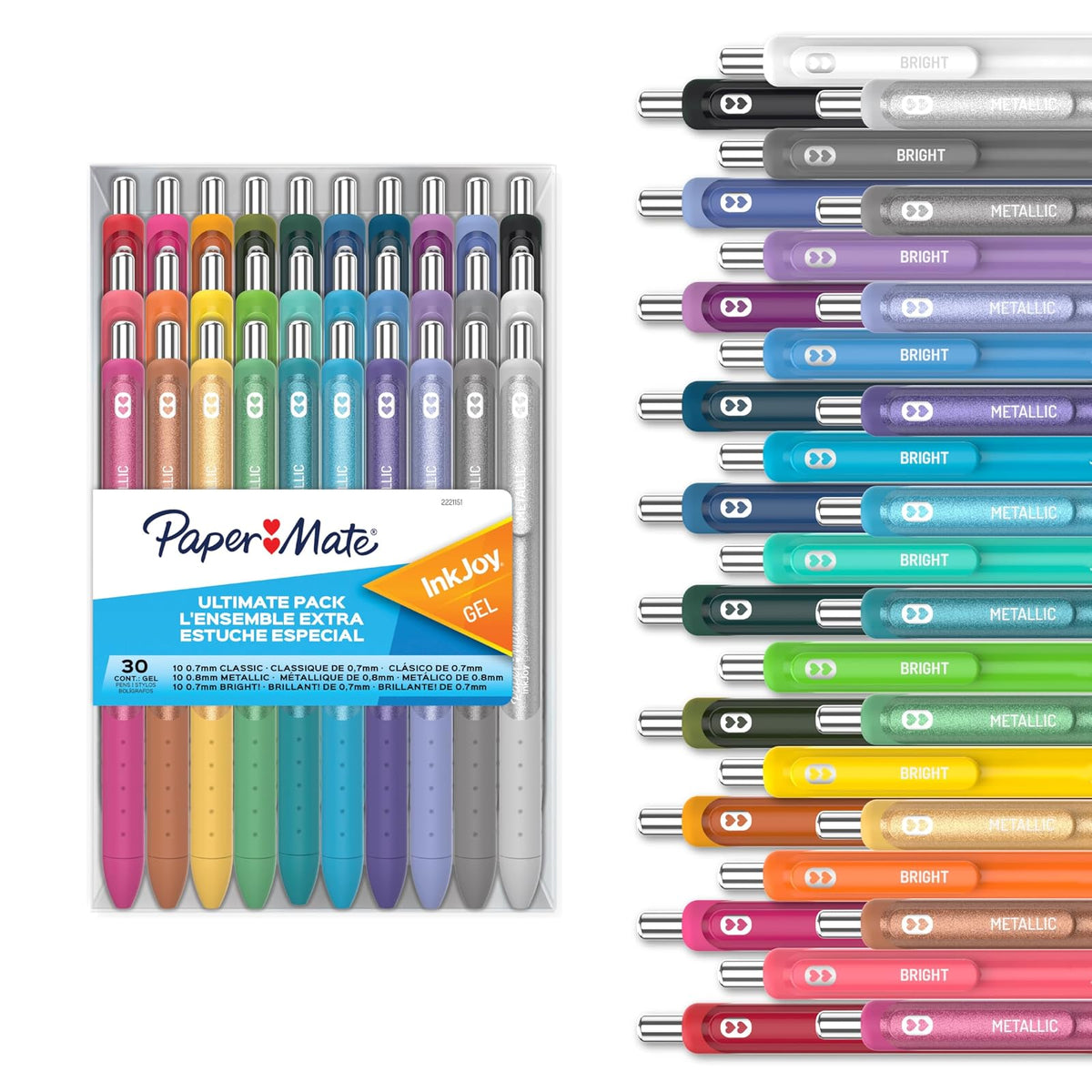 Paper Mate Bolígrafos Flair e InkJoy, Paquetes Variados - Paquete de 30 unidades Inkjoy Ultimate