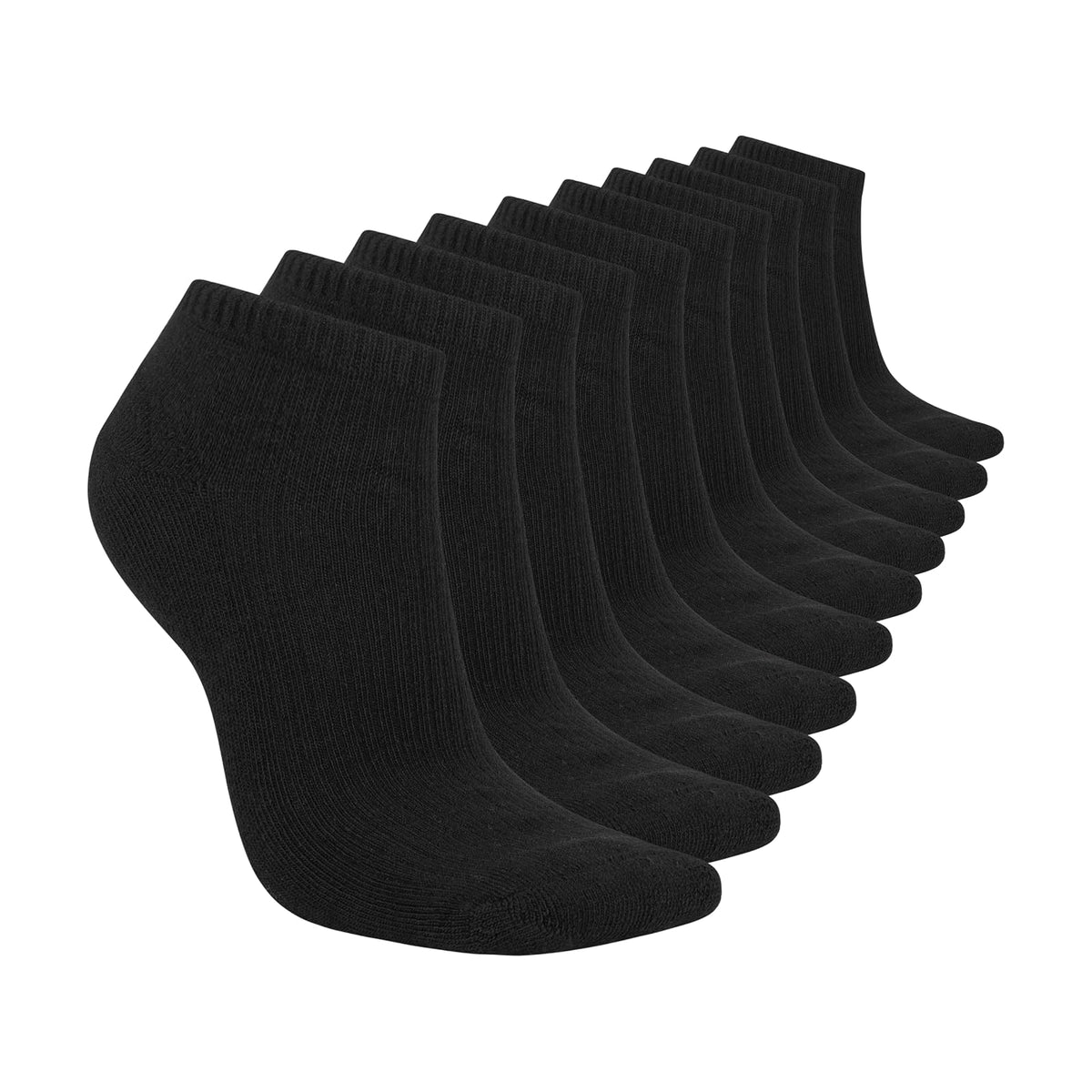 Skechers Calcetines Acolchados de Corte Bajo Paquete de 10 - 9-11 - Negro -