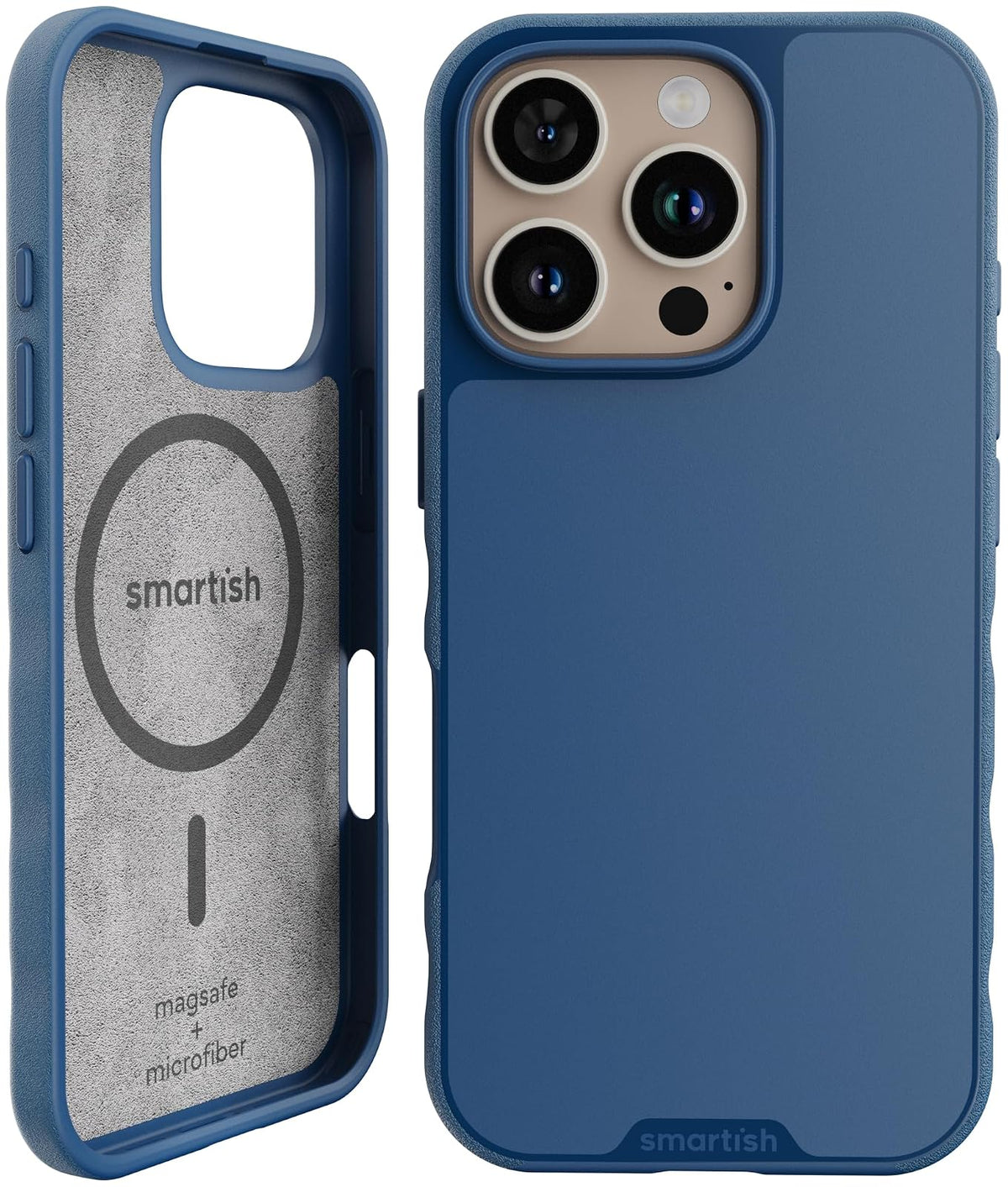 Smartish Funda Magnética Gripmunk para iPhone 16 - iPhone 16 Pro - Blues on the Green (MagSafe)