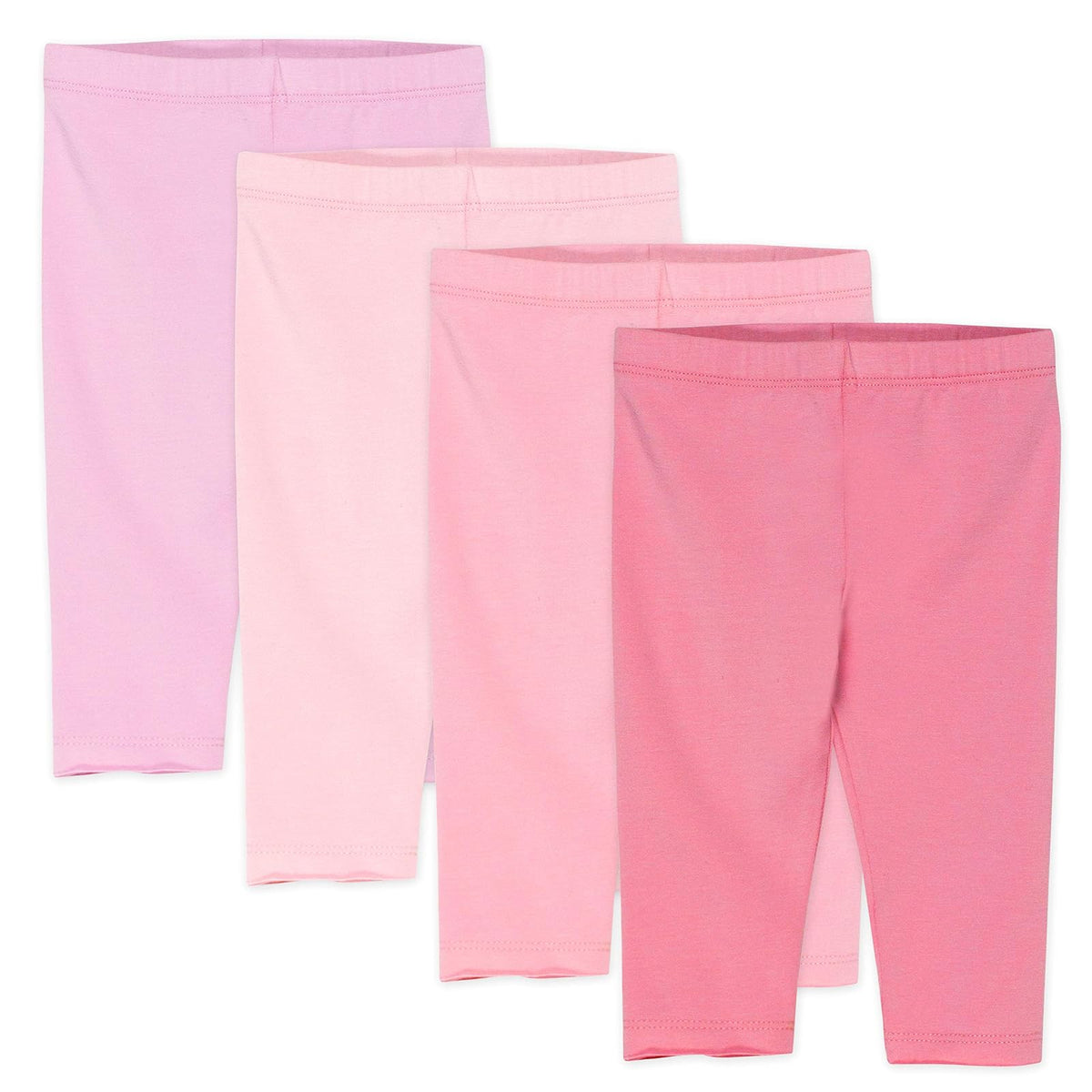 HonestBaby Paquete de 4 Mallas de algodón orgánico. Leggings para bebés Unisex - Rosado ombre - 24 Meses