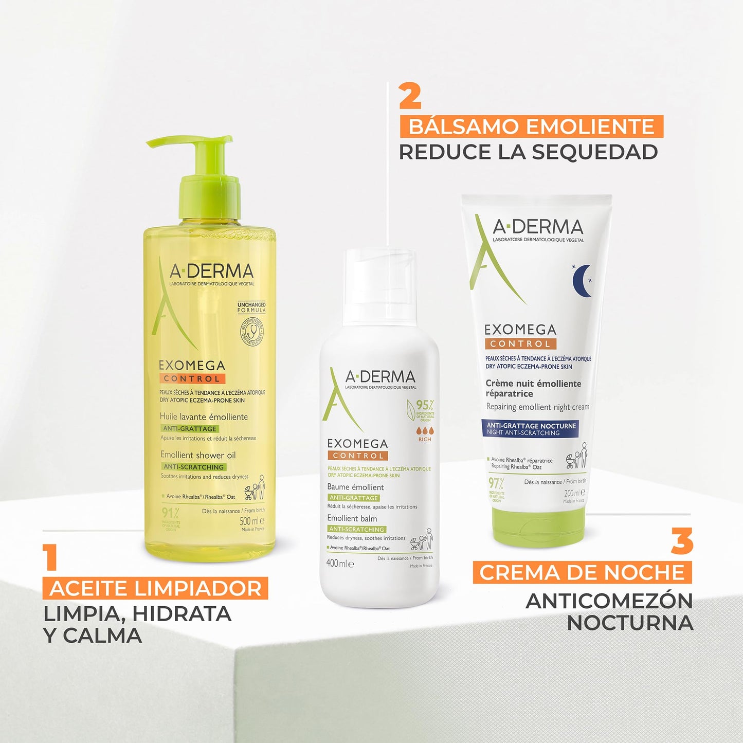 A-Derma Exomega Control Bálsamo Emoliente Anticomezón, 400ml