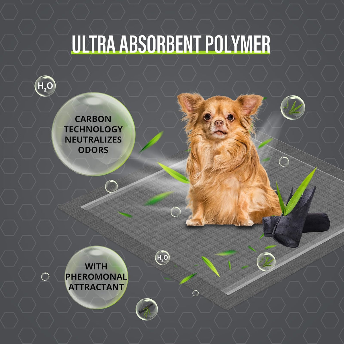 COCOYO Almohadillas de Entrenamiento para Cachorros, absorción de Carbono, Almohadillas de Entrenamiento para Perros Que eliminan el Olor de orina de Alta Calidad (100 Unidades, 22 x 22 Pulgadas)