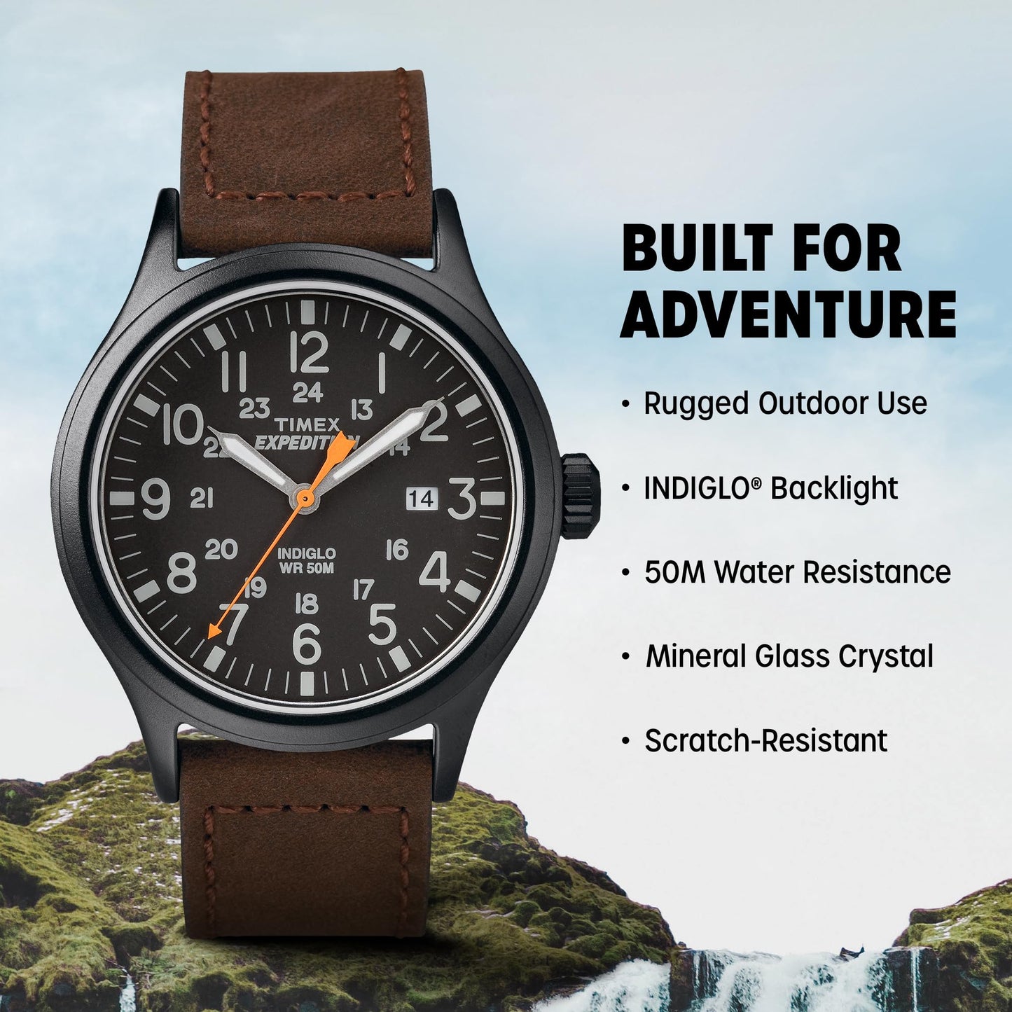 Reloj Timex Expedition para Hombres 40mm, pulsera de Piel