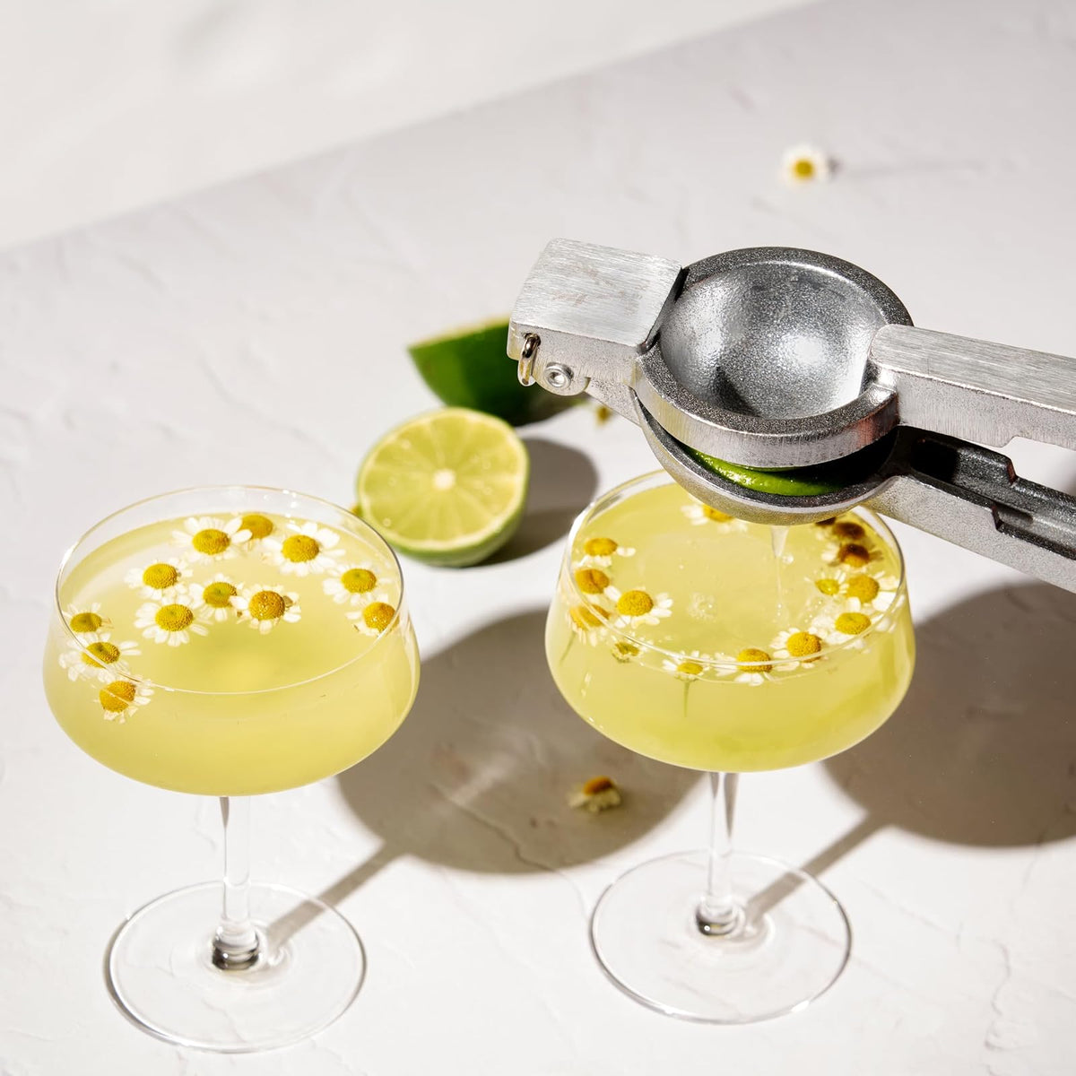 Viski Raye - Vasos de cóctel de vidrio en ángulo, copas de champaña, juego de vasos de martini expreso, juego de 4, 7 onzas