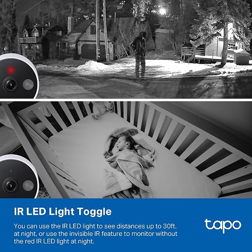 Tapo TP-Link 2K QHD, cámara de Seguridad 2K, Interior y Exterior, Modo IR Invisible, Almacenamiento SD, C120