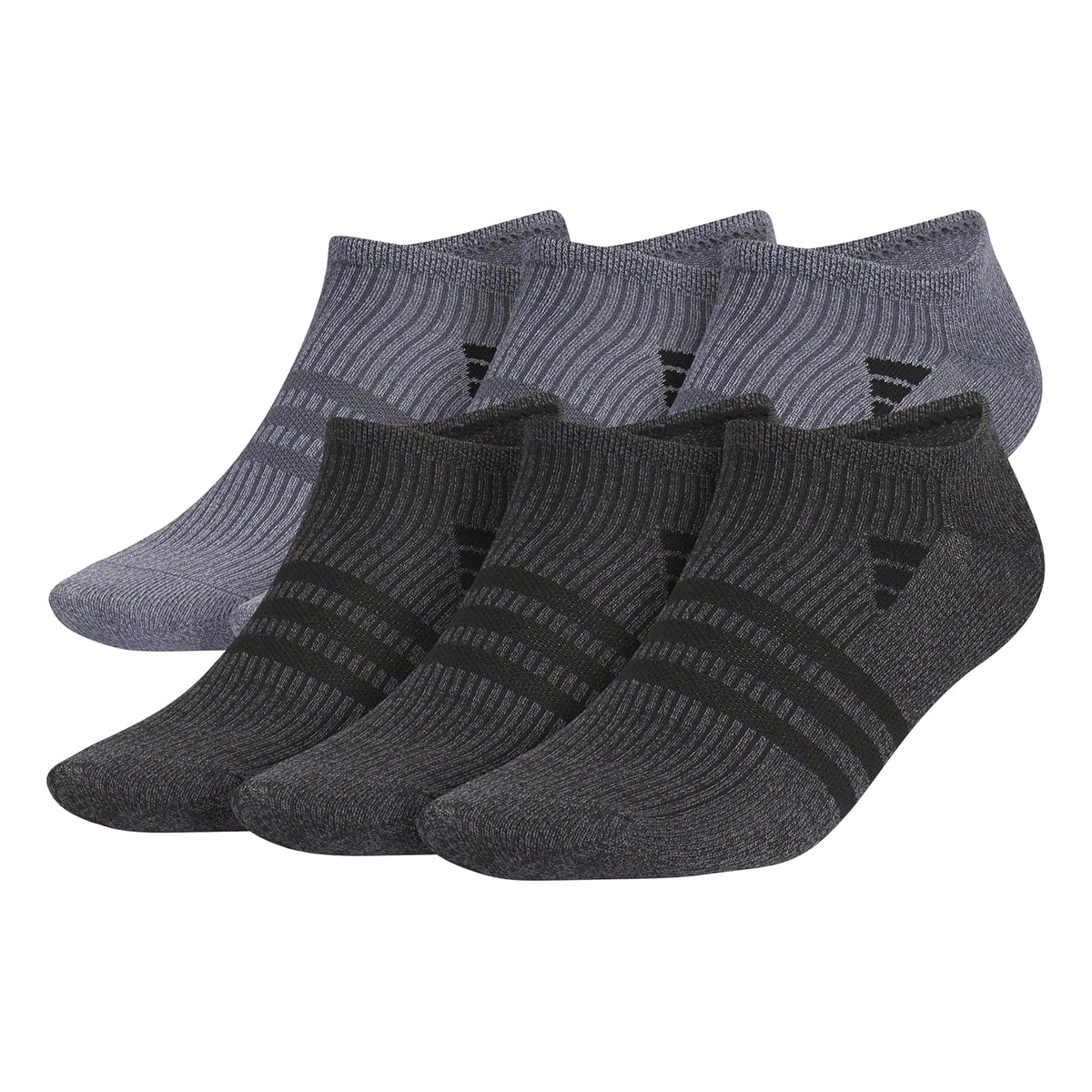 adidas Superlite 3.0 Calcetín Invisible Hombre Paquete de 6 - G - Onix Gris - Negro