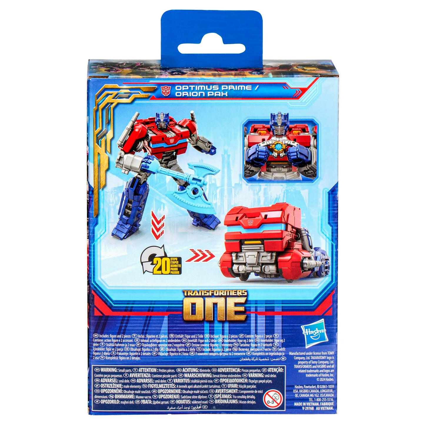 Transformers: One - Figura de Prime Changer Optimus Prime (Orion Pax) - Juguetes interactivos de Robot - A Partir de 6 años