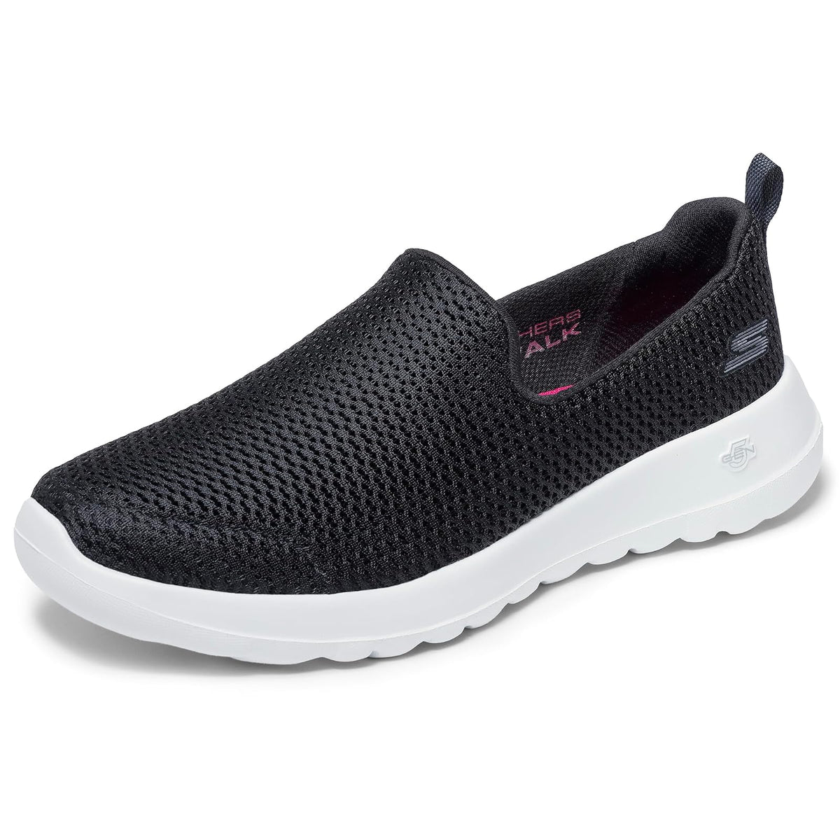 Skechers Go Walk Joy Tenis para Mujer, Horma Ancha - 26.5 cm - Negro - Blanco