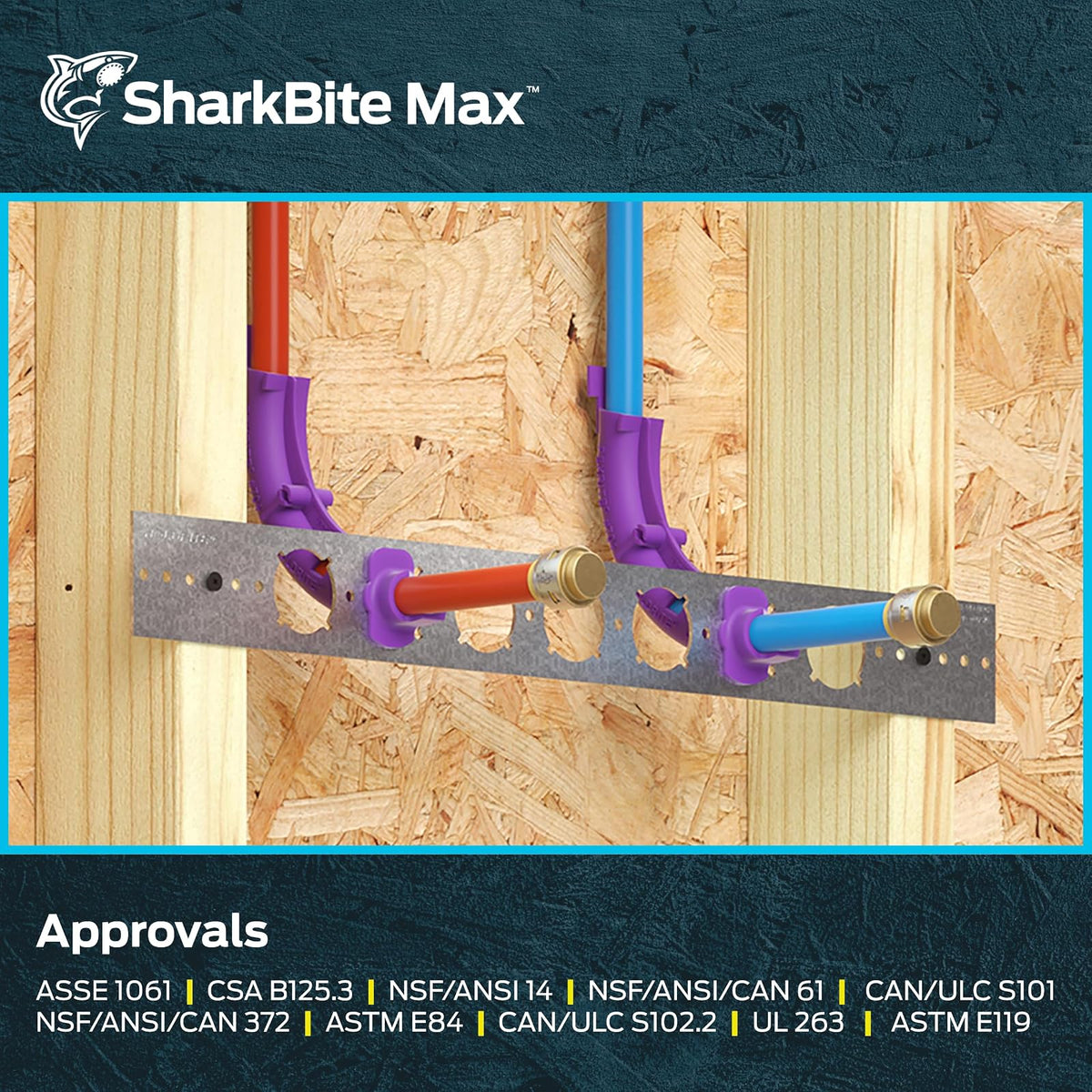 SharkBite Max - Tapa de empuje de 3/4 pulgadas, ajuste de fontanería de latón a presión para conectar, tubería PEX, cobre, CPVC, PE-RT, HDPE, UR518A