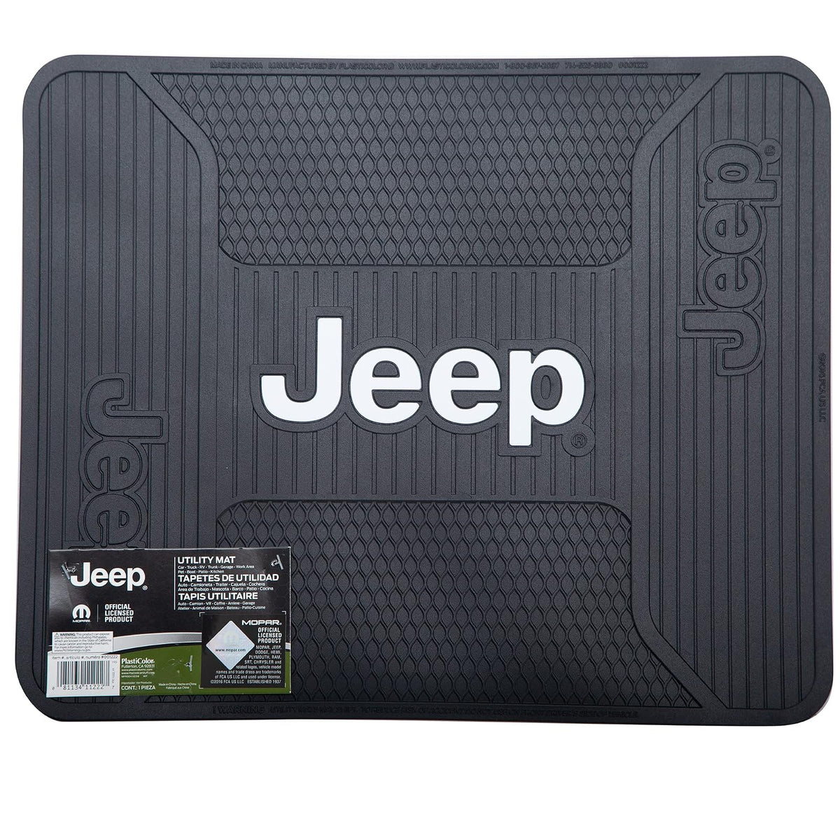 Plasticolor Alfombrilla para Asiento Trasero Elite para Jeep, Negro, 43 x 35 cm, 001222R01