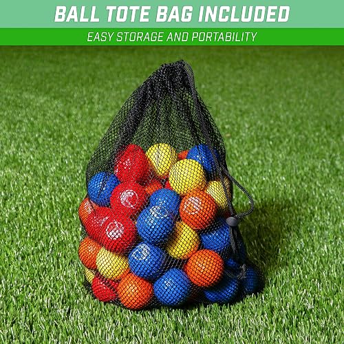 GoSports Foam Golf Practice Balls - Realistic Feel and Limited Flight | Soft for Indoor or Outdoor Training | Choose Between 16 Pack or 64 Pack