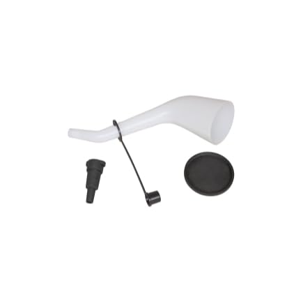 Lisle 18232 Embudo Offset con Tapa y Tapa, Color Negro