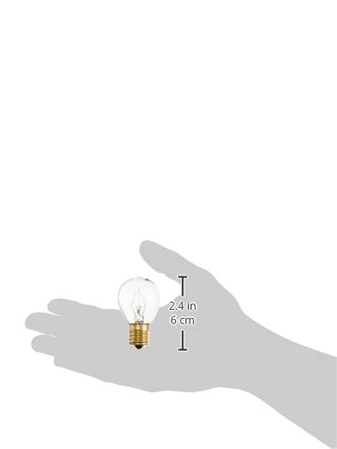 Satco S3629 Intermediate Base 40-Watt S11 Light Bulb, Clear