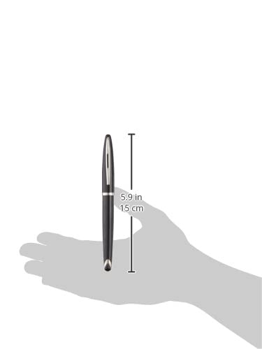 Waterman Carène Pluma Estilográfica, Negro (Black Sea), Punta Fina