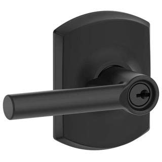 Schlage Cerradura Mecánica para Puerta, Línea Tradicional - Entrada con llave - Greenwich - Negro mate