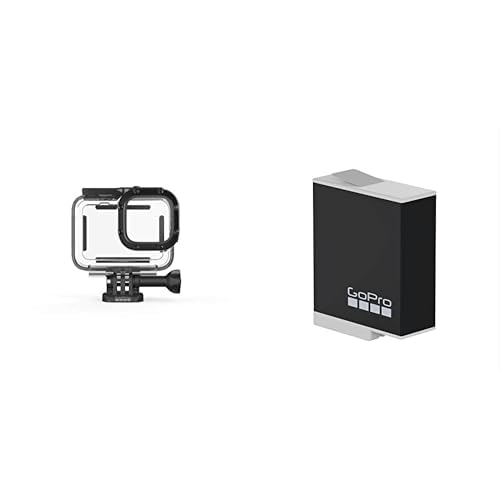 GoPro Carcasa Protectora y de Buceo (HERO11 Black/HERO10 Black/HERO9 Black) – Accesorio Oficial + Batería Enduro (HERO10 Negro/HERO9 Negro) - Accesorio Oficial, ADBAT-011