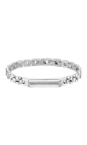 LOTUS STYLE Pulsera men in black para caballero en tono plateado