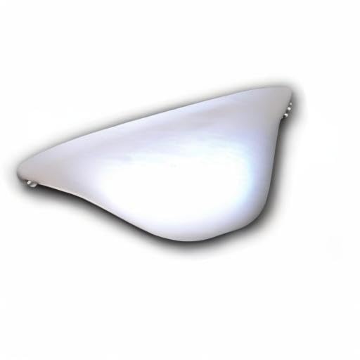 It's Exciting Lighting IEL-4400 - Cono de Vidrio de mármol Esmerilado, Funciona con baterías, Temporizador de 4 Horas, Half Moon Marble, Blanco, 1