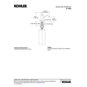 Kohler K-1994-2BZ Dispensador de jabón y loción con diseño Tradicional, Bronce aceitado