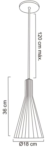 MAXXI MX-CL7024/N | CANDIL NEGRO ALAMBRON