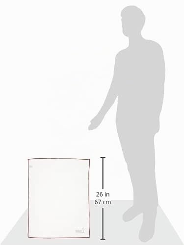 Riedel Microfibra - para limpieza de copas | Blanco con borde borgoña, 69,9 x 50,8 cm, pulidor sin rayaduras