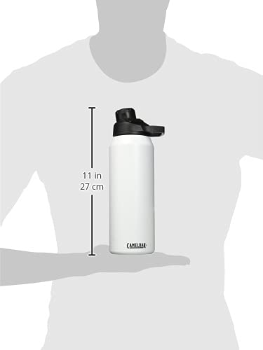 CamelBak Chute mag - Botella de Agua de Acero Inoxidable aislada al aspiradora, 20 onzas, Color Blanco